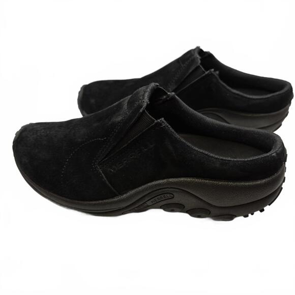 Merrell Shoes - Merrell Women's Jungle Moc Slide Black Suede Mules Clogs Comfort Shoes Size 8